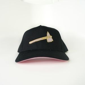 ATL Hatchet Tomahawk Pinky Pink Brim Black Snapback